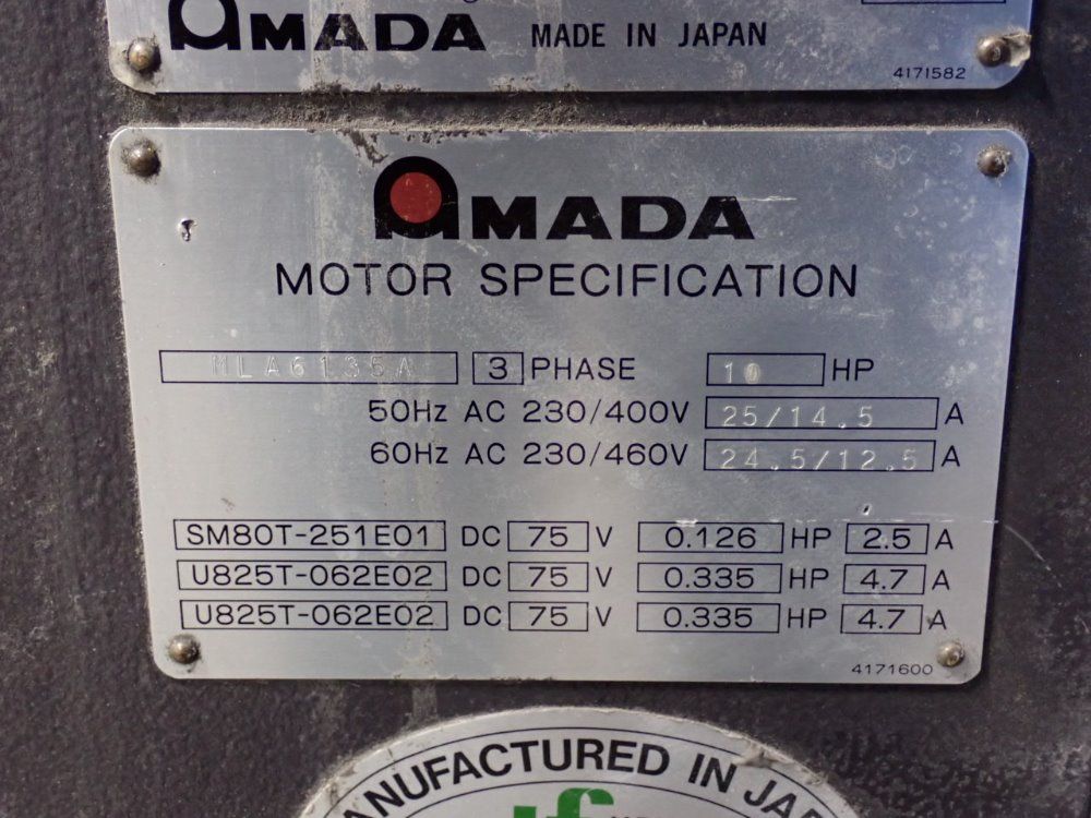 Amada 100 Ton X 120" 1996 Amada Fbd-1030e Press Brake - Fbd-1030e