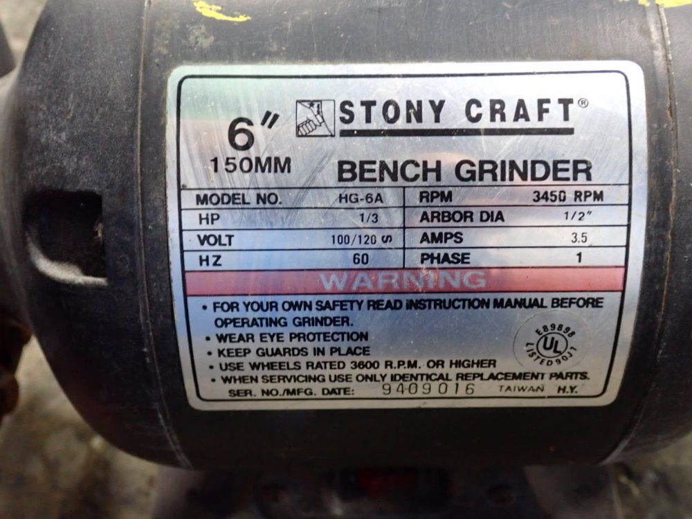 Stony Craft 6" Bench Grinder - Hg-6a