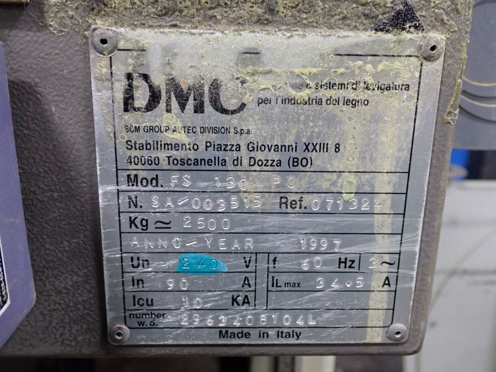 Dmc 51"x65" 1997 Dmc Fs130p0 Finishing Sander - Fs130p0