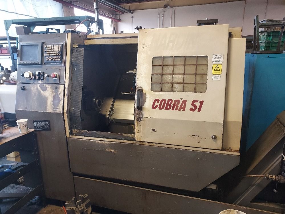 Hardinge Cobra 51 Cnc Lathe W/ Bar Feeder & Chip Conveyor - Lc51