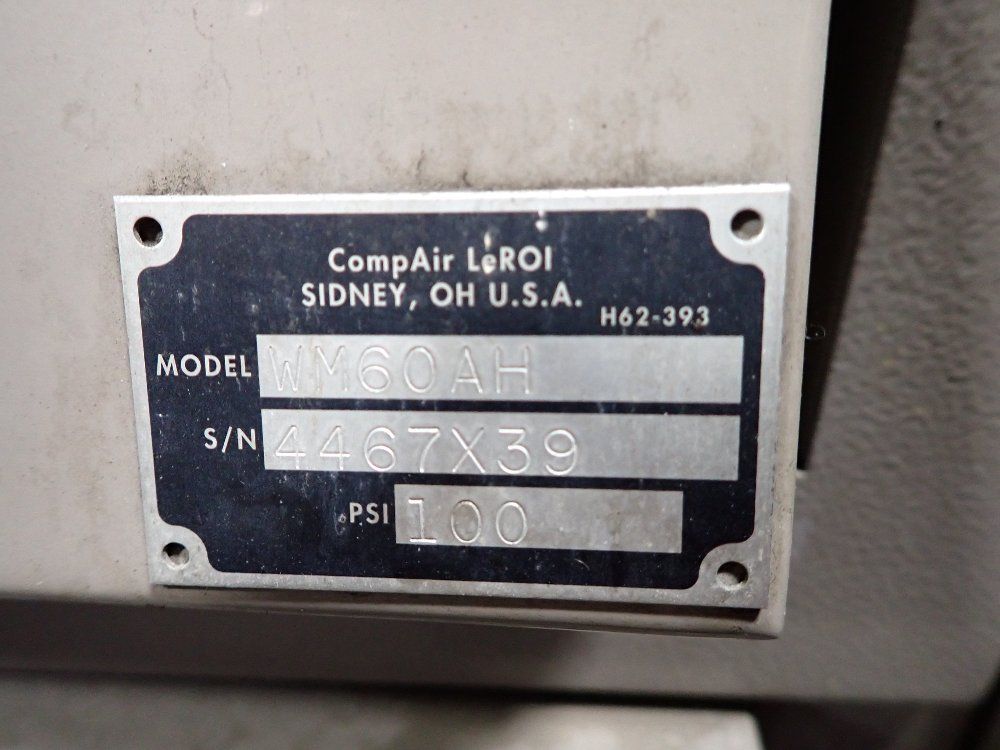 Compair Leroi 60 Hp Wm60ah Rotary Screw Air Compressor - Wm60ah