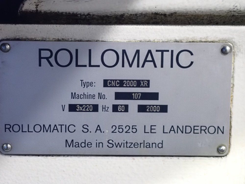 Rollomatic 2000 Rollomatic Cnc 2000 Xr Cnc Grinder - Cnc 2000 Xr