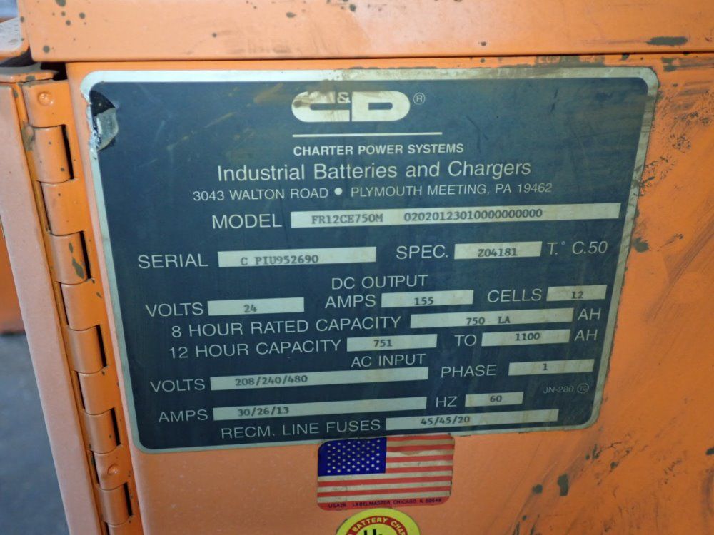C & D 24v/750ah Battery Charger - Fr12ce750m