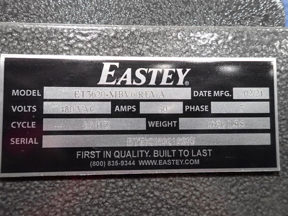 Eastey 39.5"x40" 2021 Eastey Et3620-mbv6 Rev A L Bar Sealer W/ Heat Shrink Tunnel - Et3620-mbv6 Rev A
