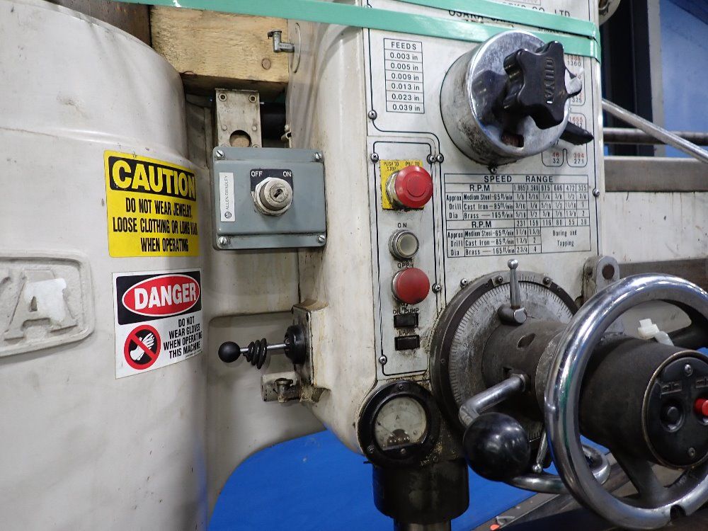 Ooya 12" Column X 4'3" Arm Re-1225h Radial Arm Drill - Re-1225h