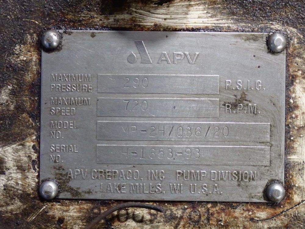 Apv 5 Hp Pump - Mp-2h/036/20