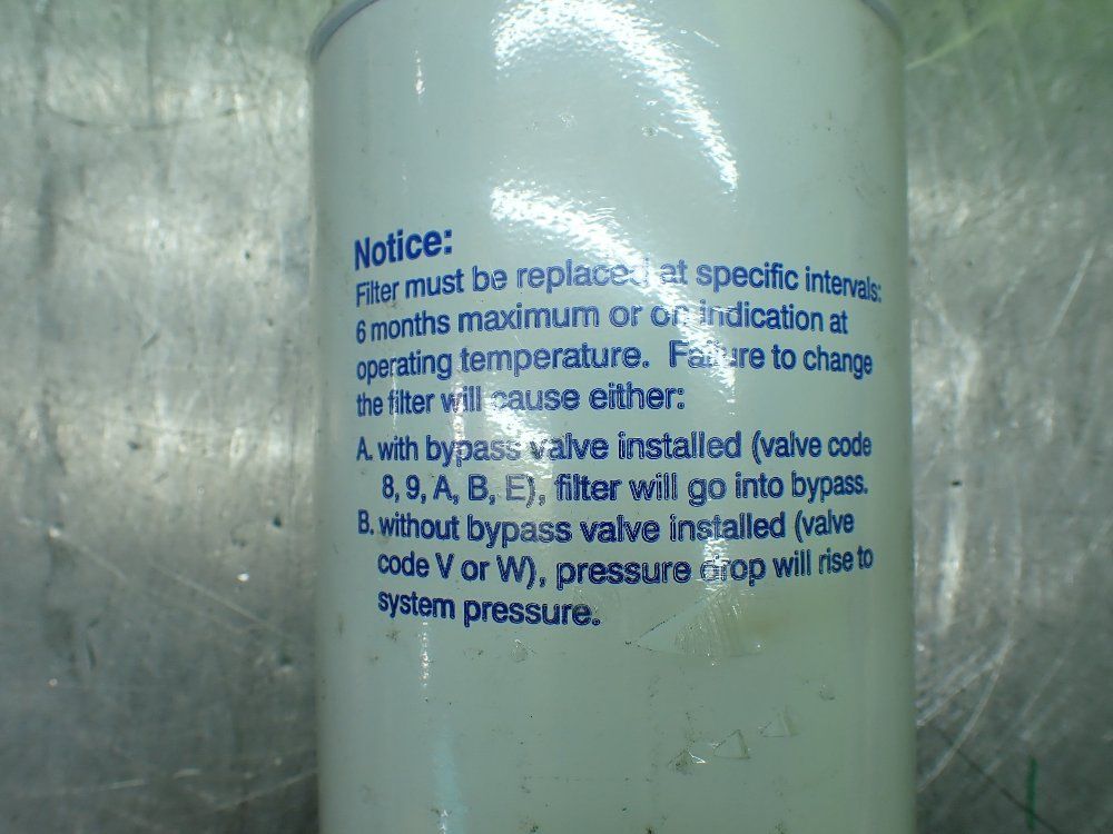 Pall 200psi With Bypass, 100psi Non-bypass Ultipor Iii Hydraulic Filter. - Hc7500skt8h