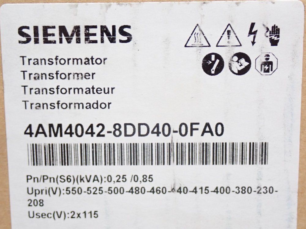 Siemens Control Transformer - 4am4042-8dd40-0fa0
