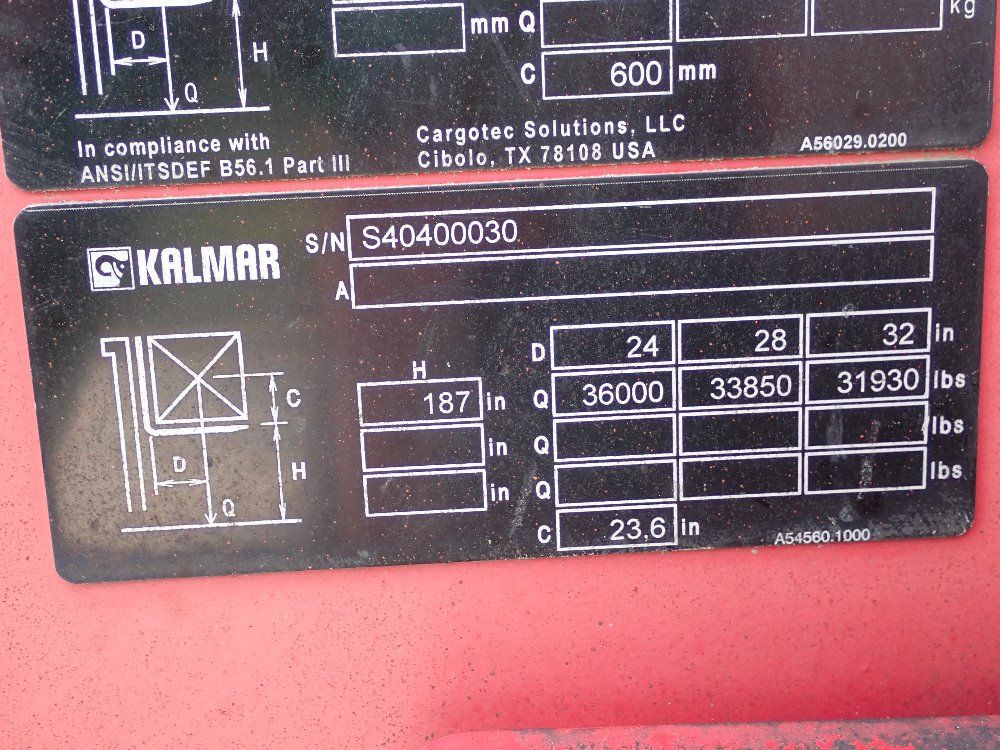 Kalmar 36000 Lbs 2014 Kalmar Dcg 160-6 Diesel Forklift - Dcg 160-6