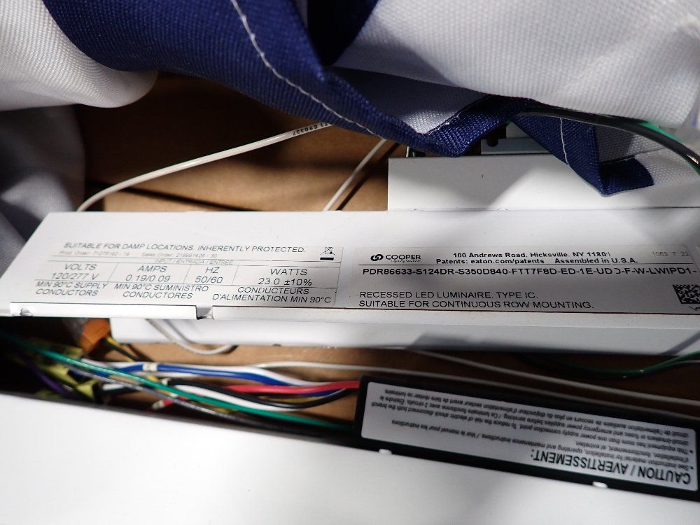 Cooper Recessed Led Luminaire Lighting W/ Curtain