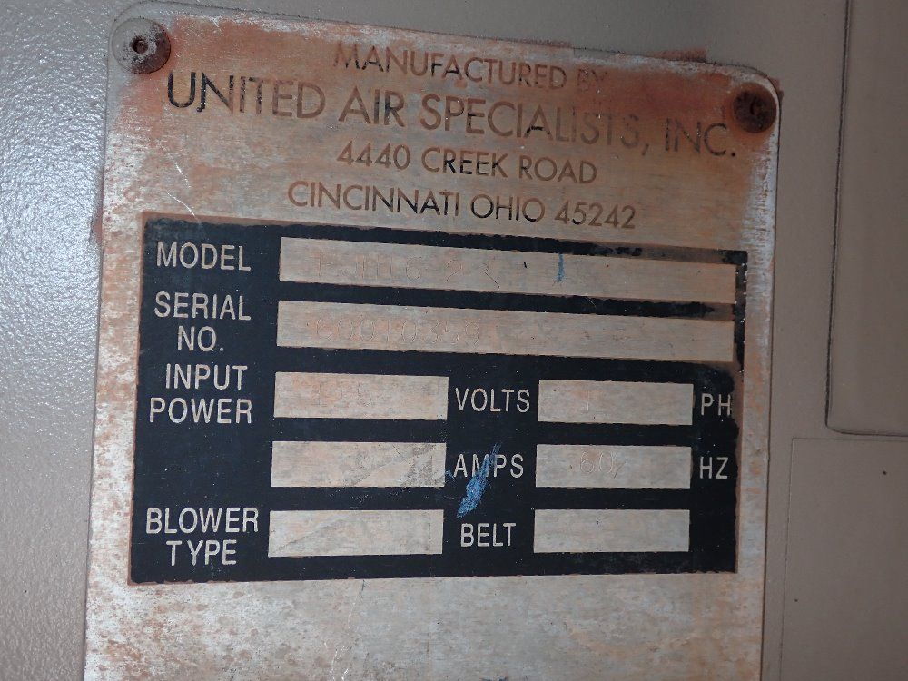 United Air Specialists (2) 7.5 Hp Fjh16-2 Dust Collector - Fjh16-2