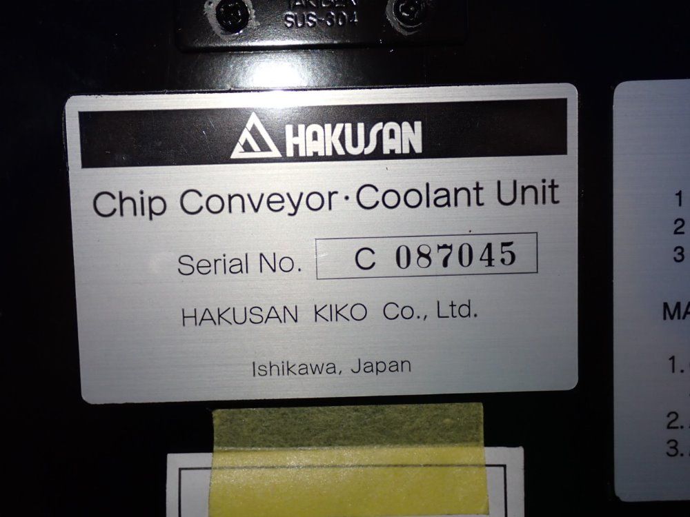 Hakusan Incline Chip Conveyor