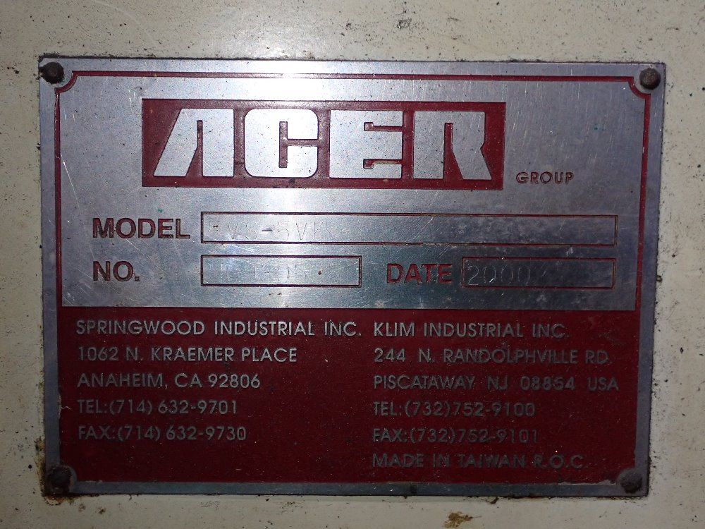 Acer 10" X 54" Vertical Mill - Evs-5vk