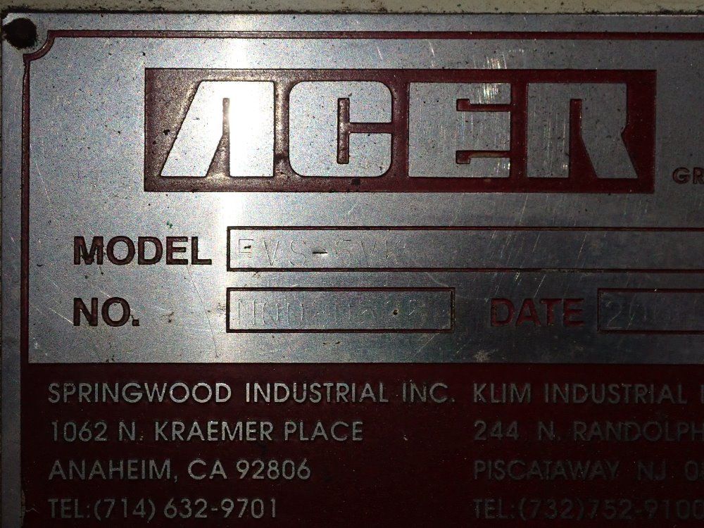 Acer 10" X 54" Vertical Mill - Evs-5vk