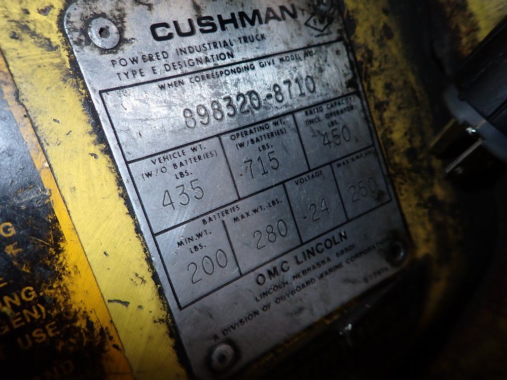 Cushman 898320-8710 Electric Cart - 898320-8710