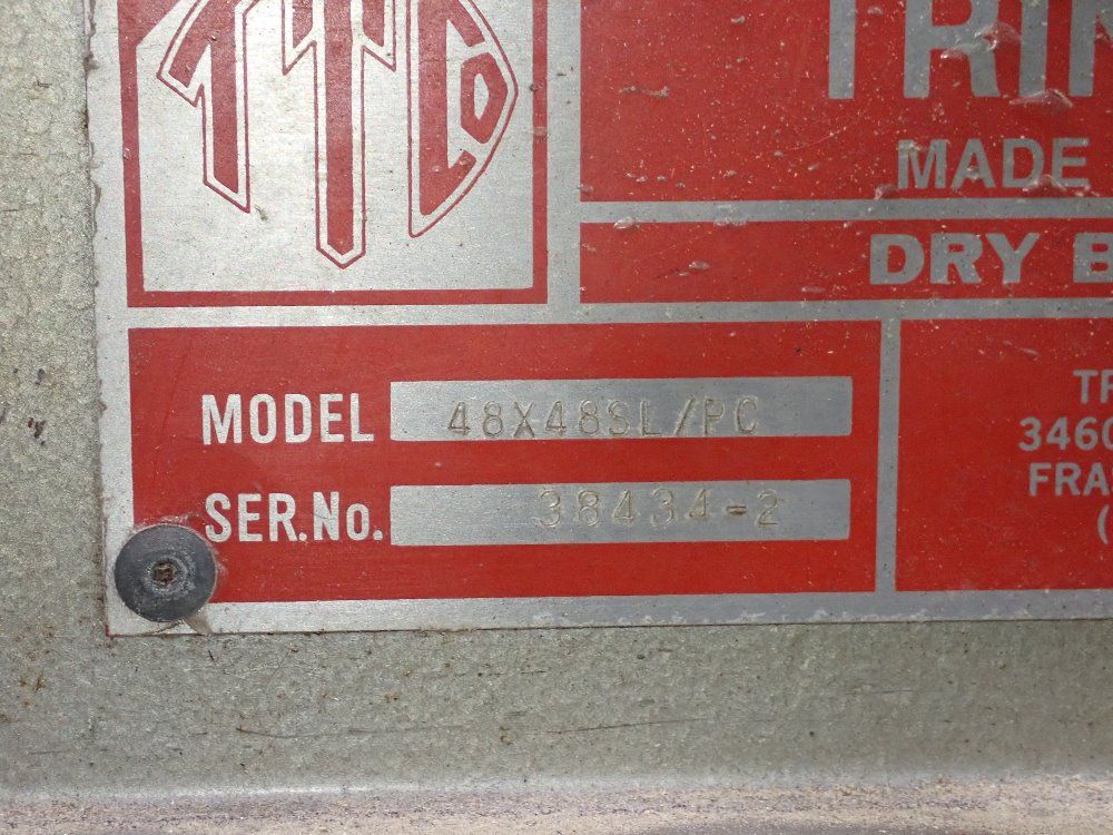 Trinco 48" X 47" X 31" 48x48sl/pc Blast Cabinet - 48x48sl/pc