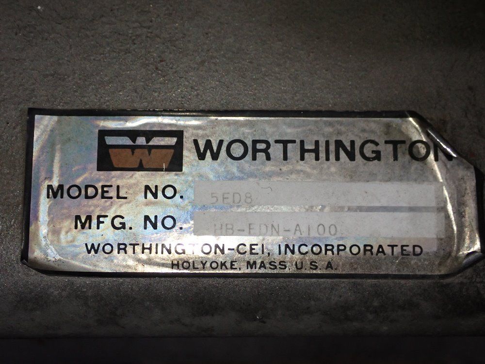 Worthington 5 Hp Air Compressor - Sed8