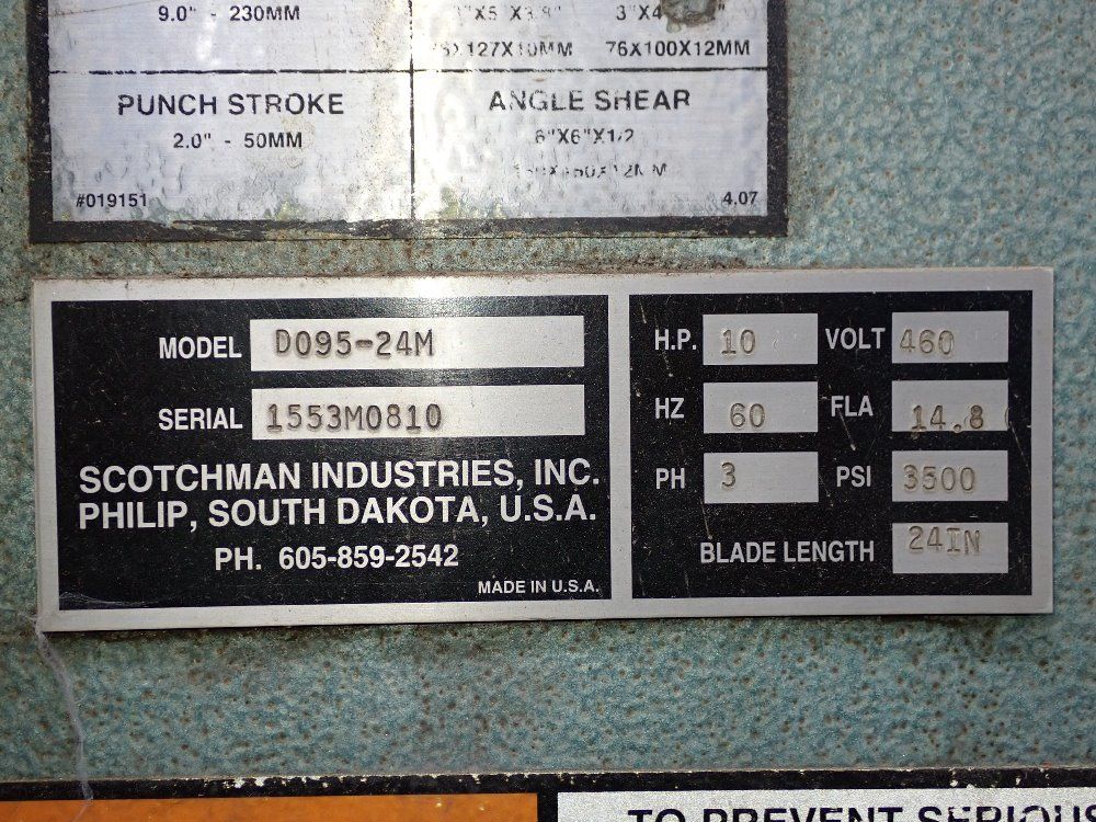 Scotchman 95 Tons Ironworker - D095-24m