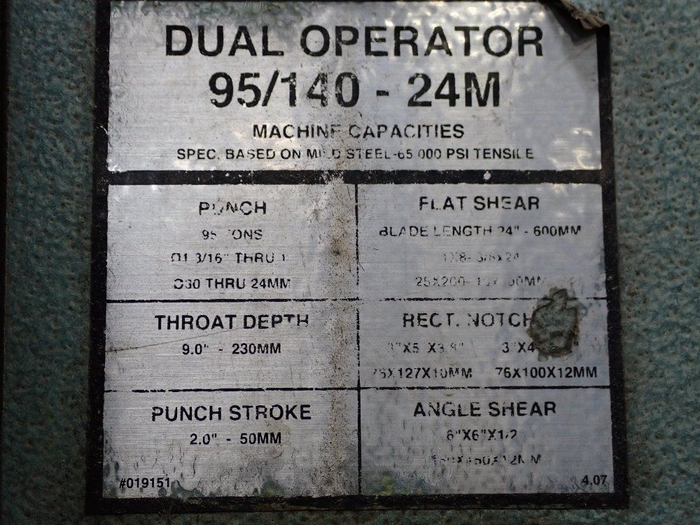 Scotchman 95 Tons Ironworker - D095-24m