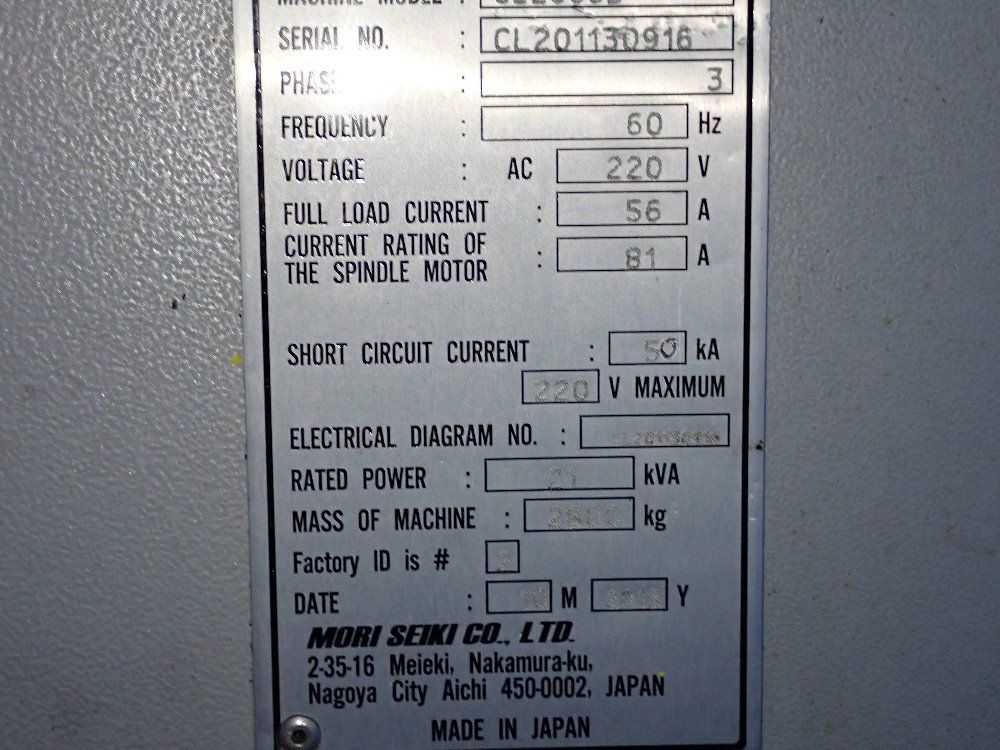 Mori Seiki 2015 Mori Seiki Cl2000b Cnc Lathe - Cl2000b