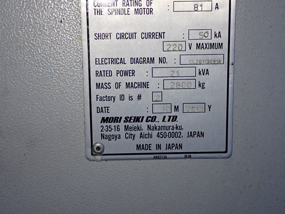 Mori Seiki 2015 Mori Seiki Cl2000b Cnc Lathe - Cl2000b