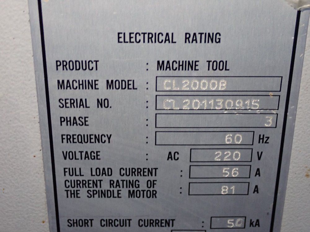 Mori Seiki 2013 Mori Seiki Cl2000b Cnc Lathe - Cl2000b