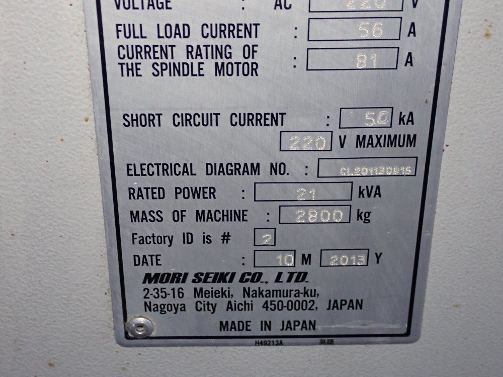 Mori Seiki 2013 Mori Seiki Cl2000b Cnc Lathe - Cl2000b