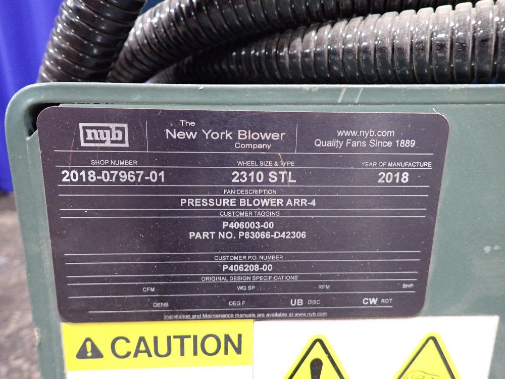 The New York Blower Co. 30 Hp 2018 The New York Blower Co. 2310 Stl Pressure Blower - 2310 Stl