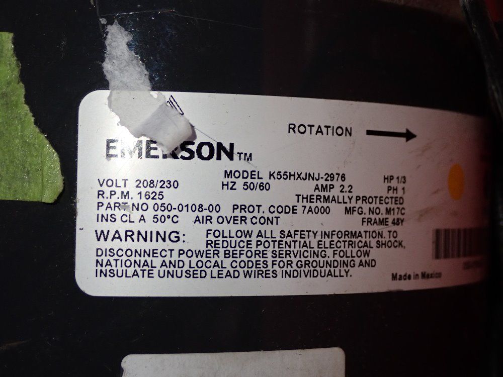 Emerson 1/3 Hp 1/3 Hp Motor - K55hxjnj-2976