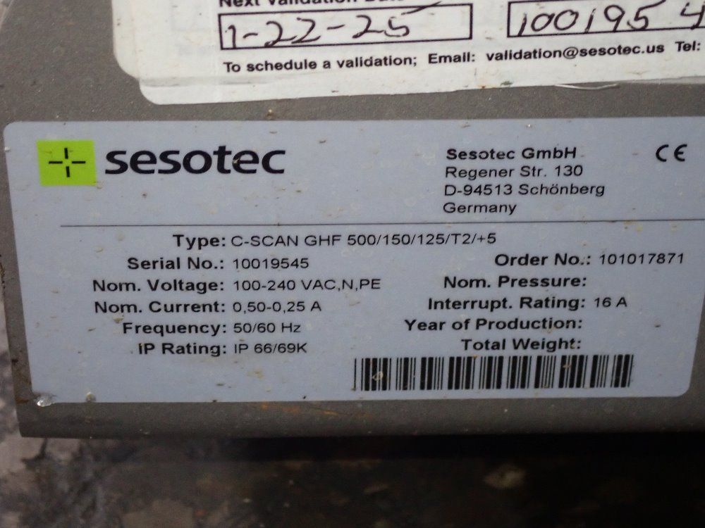 Sesotec 12 1/2" X 19 1/2" Metal Detector - C-scan Ghf 500/100/125/t2/+5