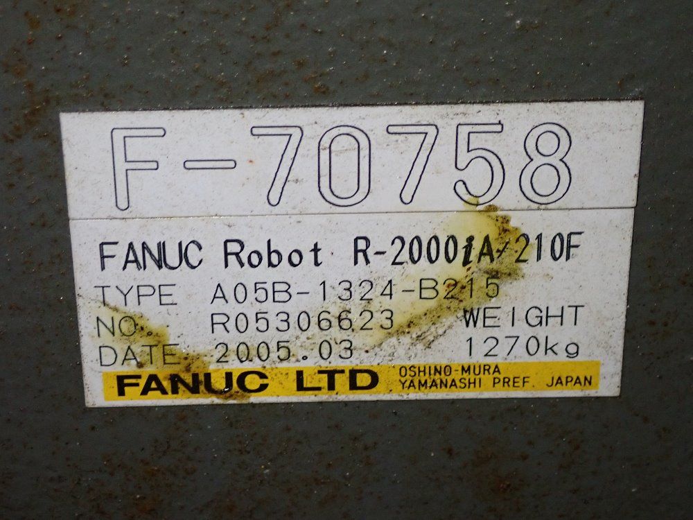 Fanuc 2005 Fanuc R-2000ia/210f Robot - R-2000ia/210f