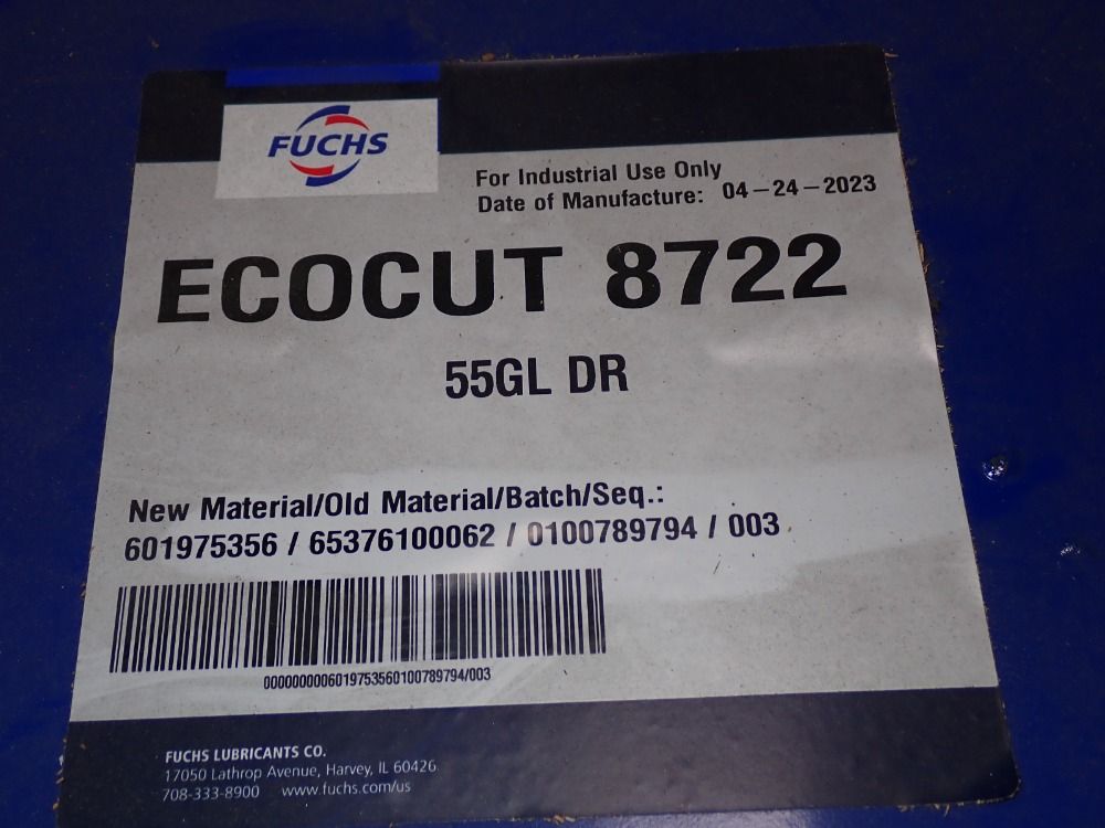 Fuchs 55 Gallons Ecocut 8722 Cutting Fluid
