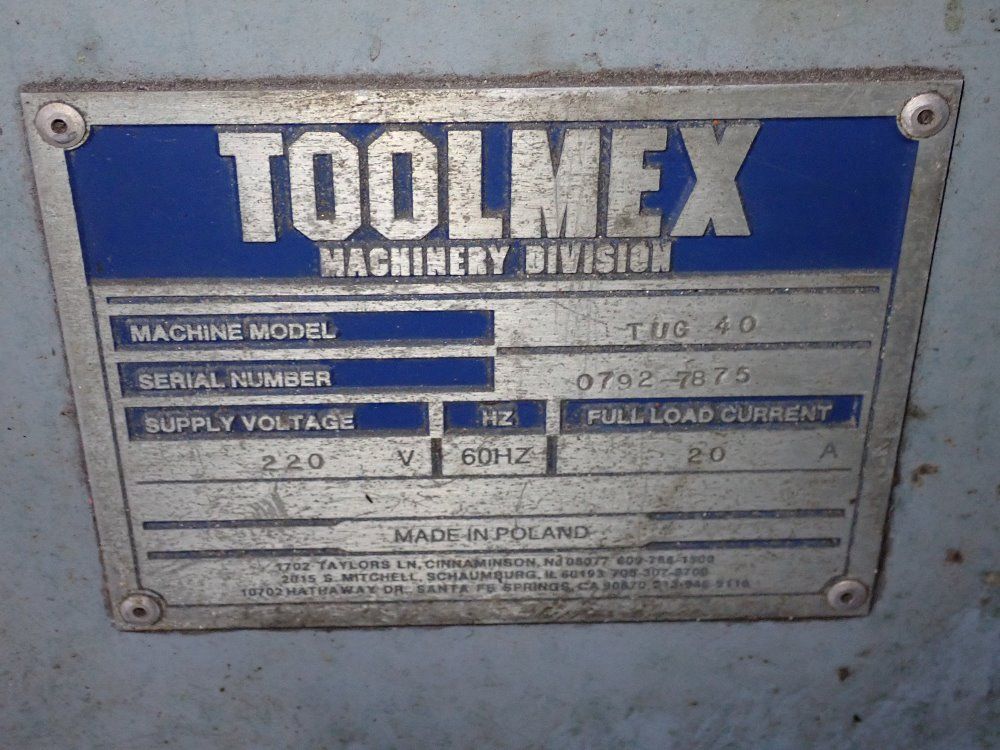Toolmex 19" / 21" X 62" Tug-40 Gap Bed Lathe - Tug-40