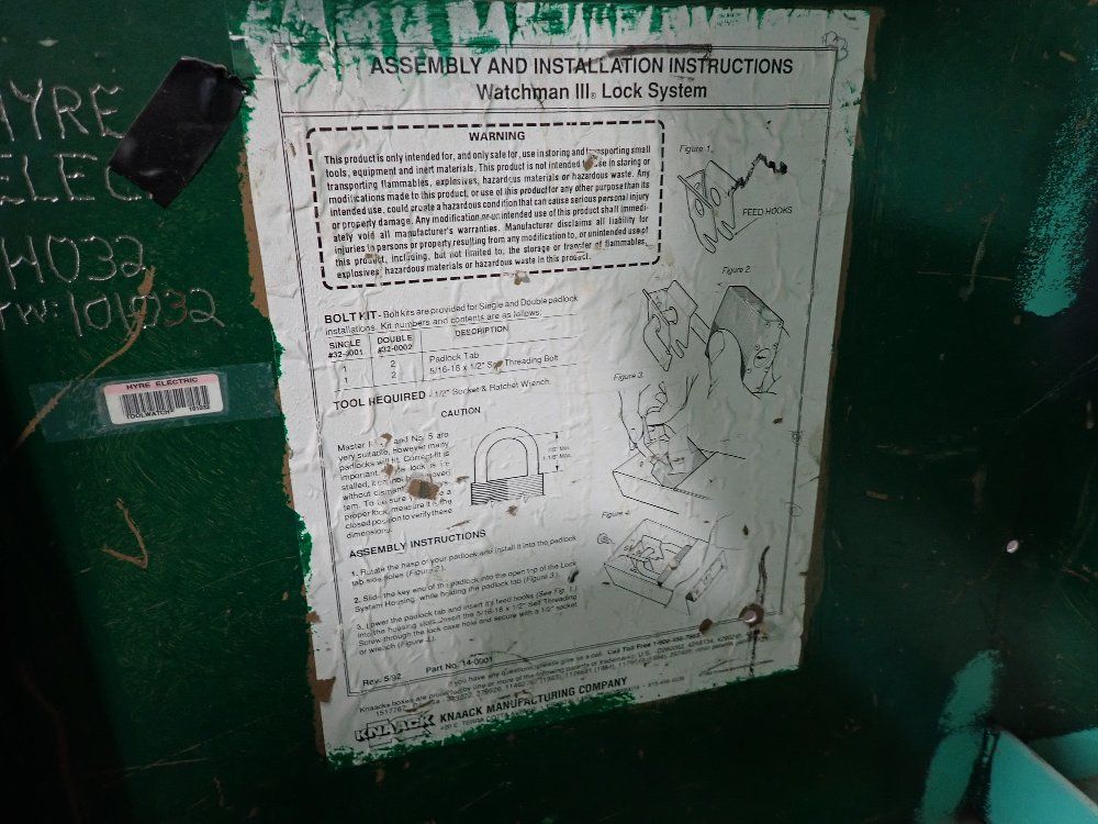 Knaack 11"x50 Shelves, 28"x60" Bottom Storage Box