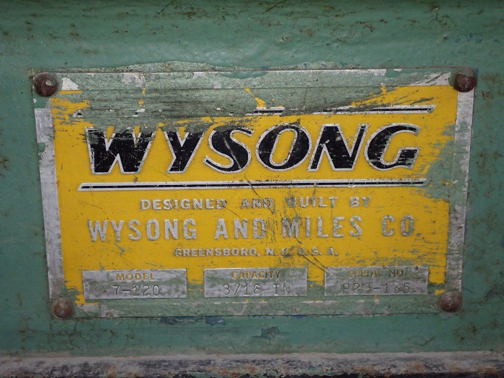 Wysong 3/16" X 120" 7-120 Shear - 7-120