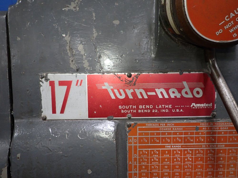 Southbend 17" X 106" 17" Turn-nado Lathe - 17 Turn-nado
