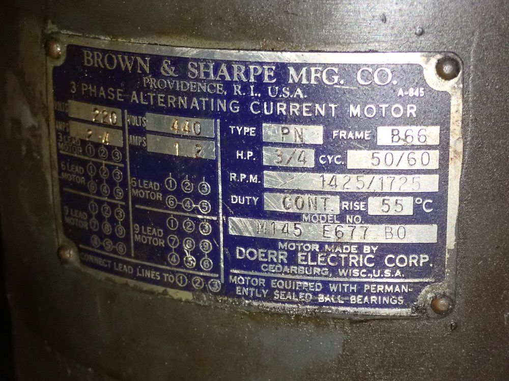 Brown & Sharpe Tool Grinder - No.10n