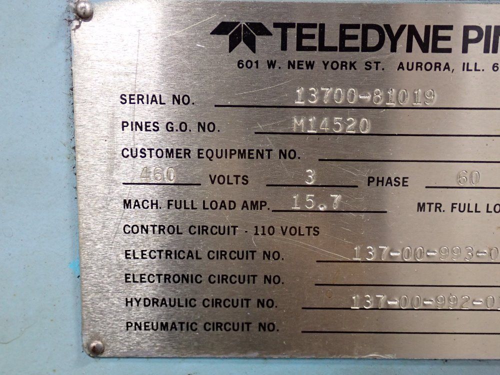 Teledyne Pines Tube Bender