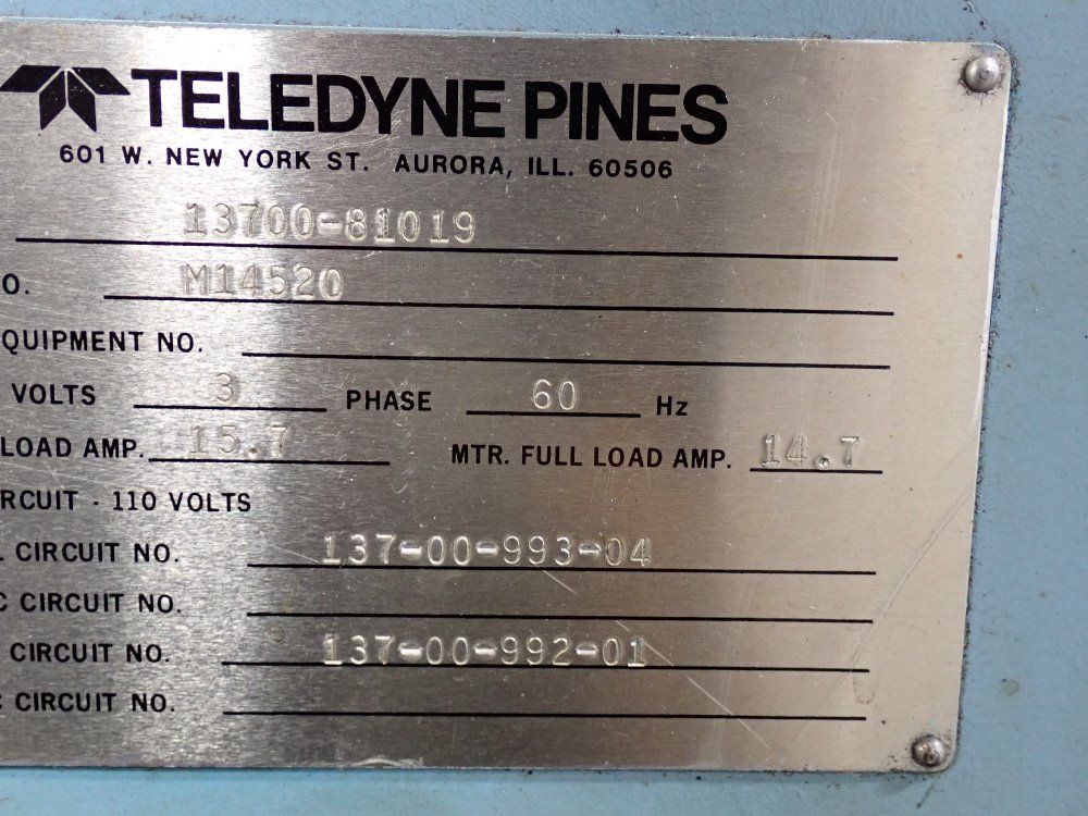 Teledyne Pines Tube Bender
