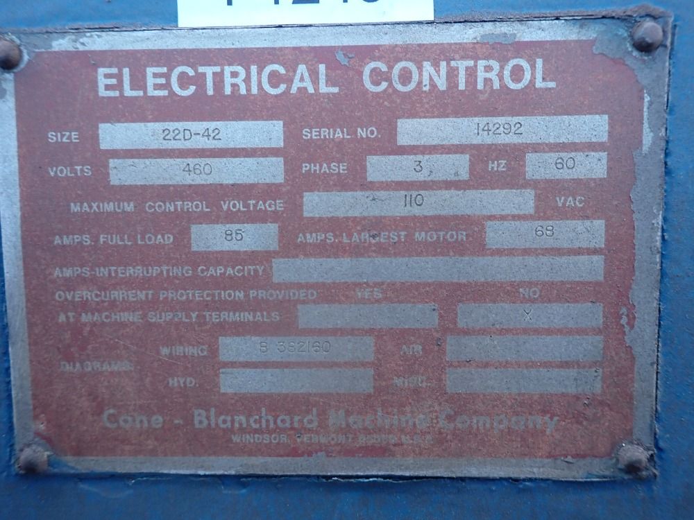 Blanchard 42" Rotary Surface Grinder - 22d-42