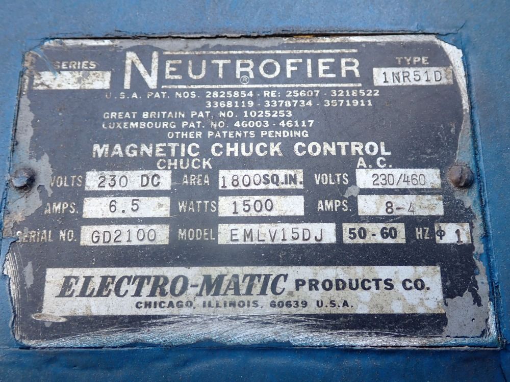 Blanchard 42" Rotary Surface Grinder - 22d-42