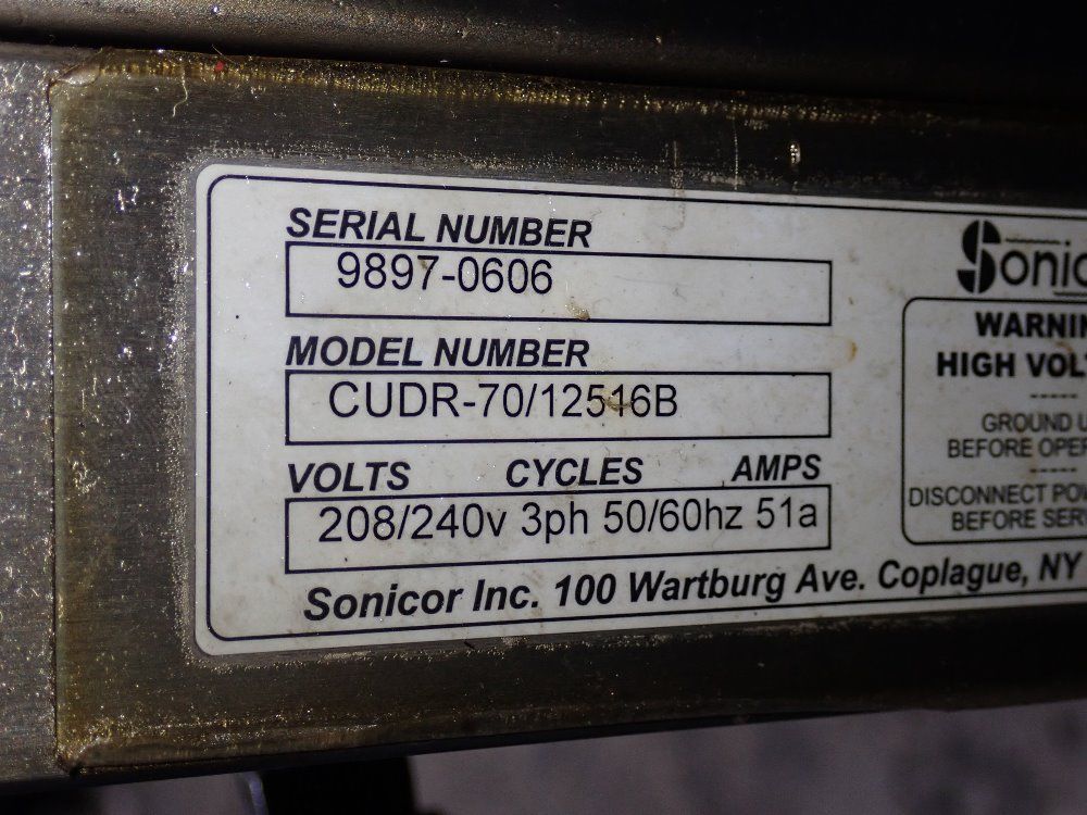 Sonicor Vapor Degreaser - Cudr-70 / 12516b