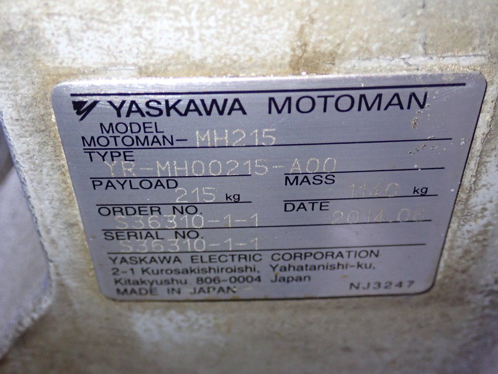 Yaskawa / Motoman 2014 Yaskawa / Motoman Mh215 Robot - Mh215