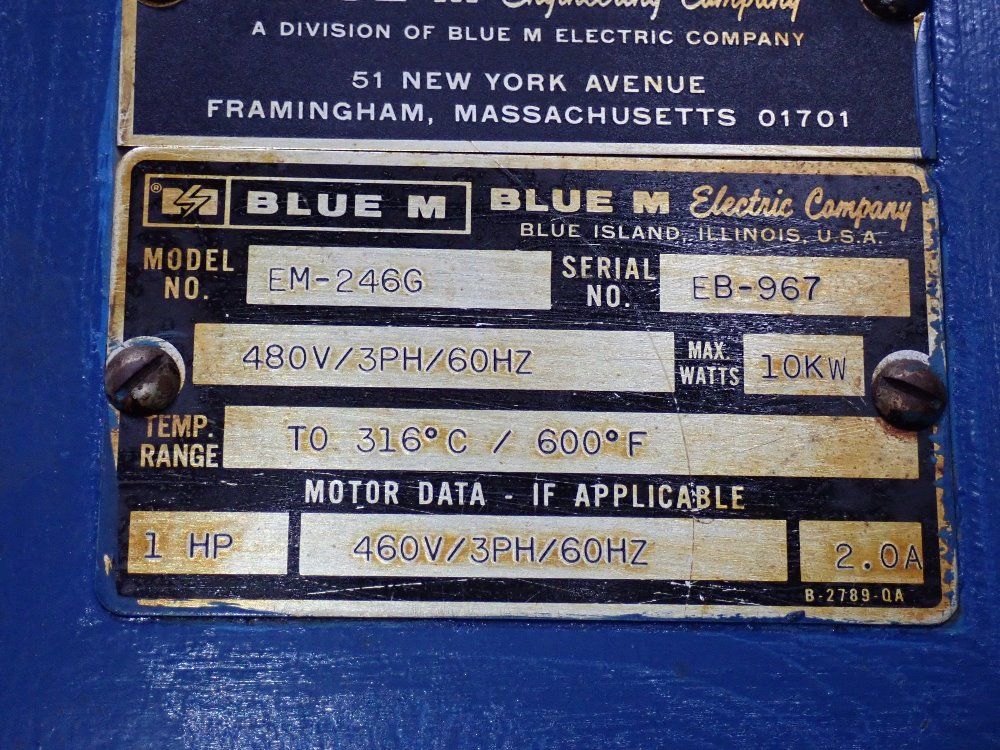 Blue M 600°f Em-246g Oven - Em-246g