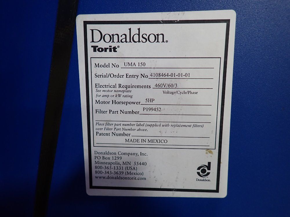 Torit Donaldson 5 Hp 5 Hp Dust Collector - Uma 150