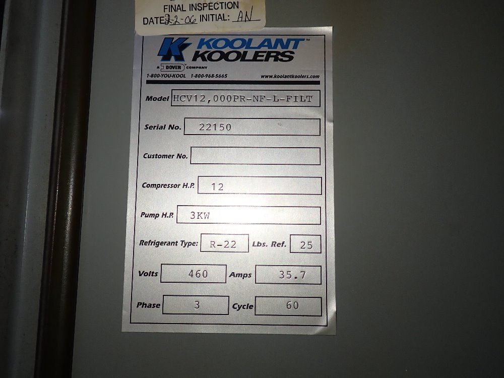 Koolant Koolers Hcv12 Chiller - Hcv12