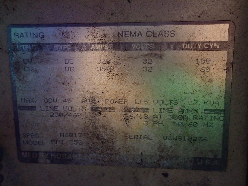 Hobart 300 Amps Welder - Mpi 350